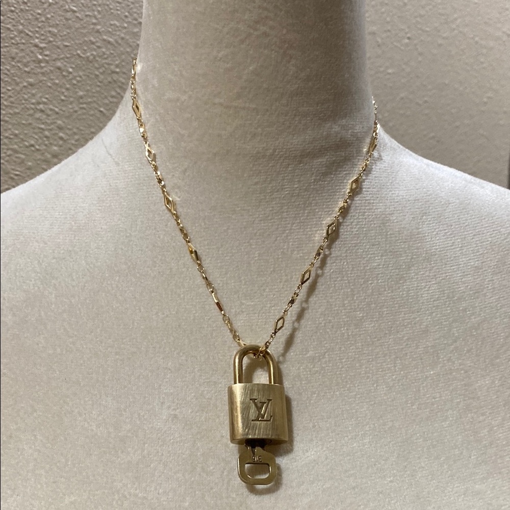 Louis Vuitton Gold Lock Necklace